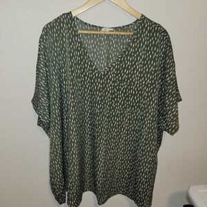 JODIFL olive and cream top size medium